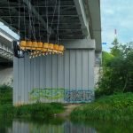 A Concert in the Air: An Old Piano Hung Under the ...